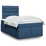 Giroletto a Molle con Materasso Blu 120x200 cm in Tessuto 3293560