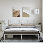 Giroletto con Testiera Metallo Bianco 183x213 cm 372233