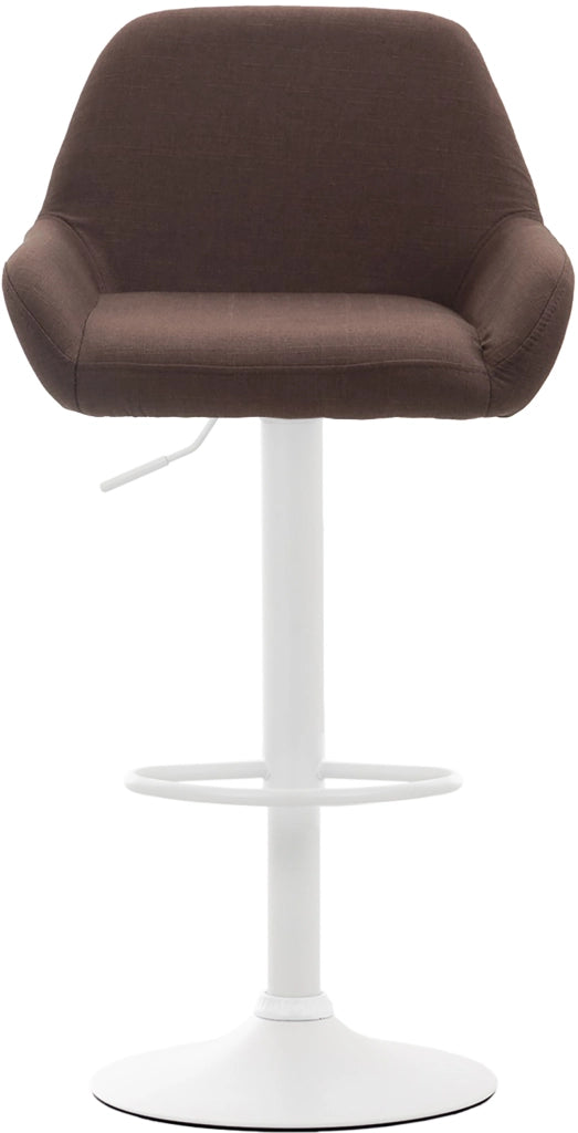 Sgabello Braga in tessuto marrone,bianco