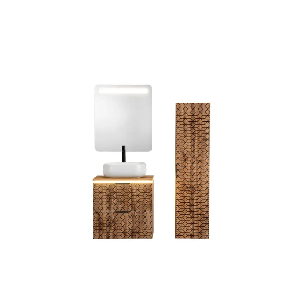 Lavabo rettangolare da appoggio 45x40 cm in ceramica bianca opaca