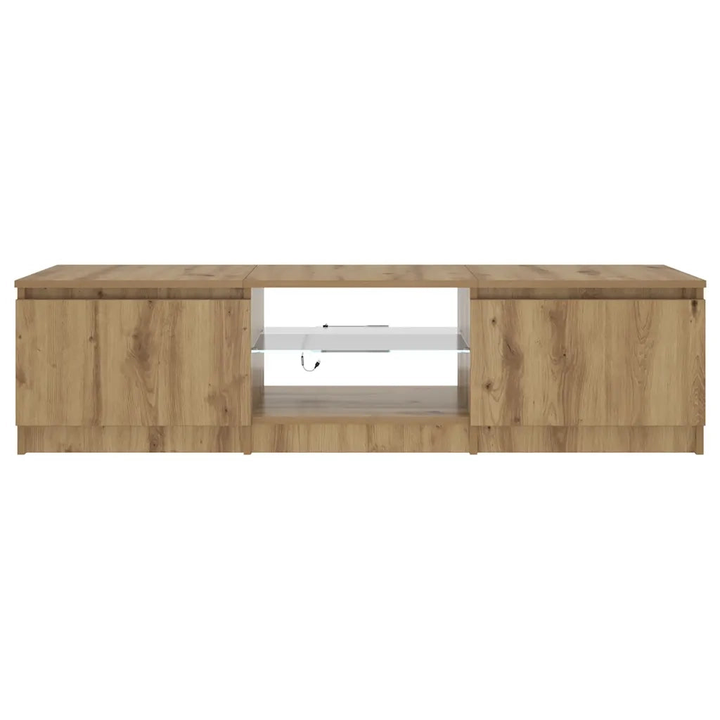 vidaXL Mobile Porta TV con LED Artigianale 140x40x36 cm Multistrato
