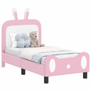 Letto singolo | Letto per adulti | Struttura letto per bambini con testata Rosa 70 x 140 cm PU