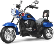 6V Moto Elettriche per Bambini, Moto Cavalcabile Marcia Avanti e Indietro, Portanza di Peso 30kg (Blu)