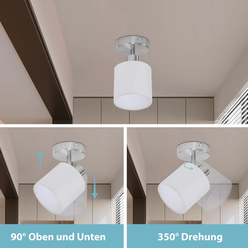 ZMH Faretto da soffitto nichel orientabili 350° E14 max 40W moderni per soggiorno camera letto cucina anche parete