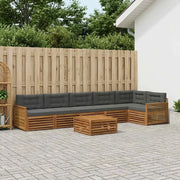 Set di divani da esterno con cuscino 7 pcs Naturale e Antracite 3383450