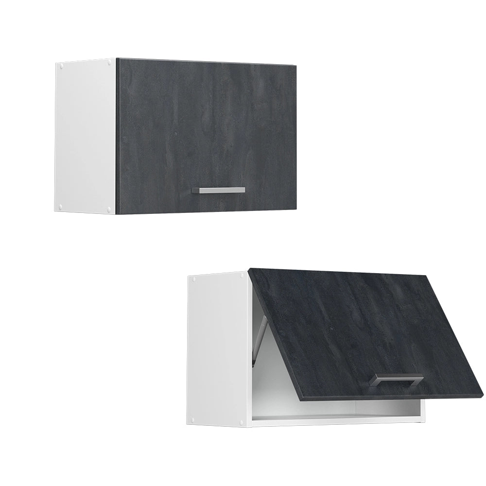 Vicco Pensile da cucina Calcestruzzo nero 60 cm Piatto