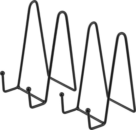 Supporto per tavolo e zoccolo per libri e foto, altezza 155 cm, per foto, libri e oggetti, metallo, altezza 155 cm, nero.