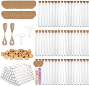 Bulloni di gomma - 50 pezzi 15 ml plastica - trasparente - fiori - regalo per ospiti - decorazione per matrimoni - sale da bagno - carta da cartapesta