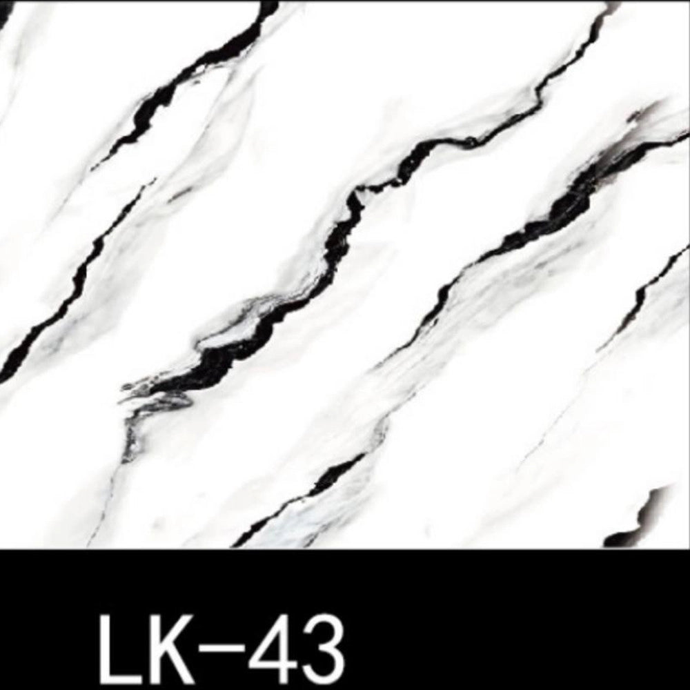 Trade Shop - Pannello Adesivo Effetto Marmo Bianco Venato Nero 120x300 Cm Pareti Paraschizzi Stanza -