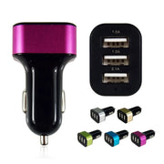 Trade Shop - Caricatore Da Auto Accendisigari Con 3 Usb Car Charger 4.1 A Per Smartphone -