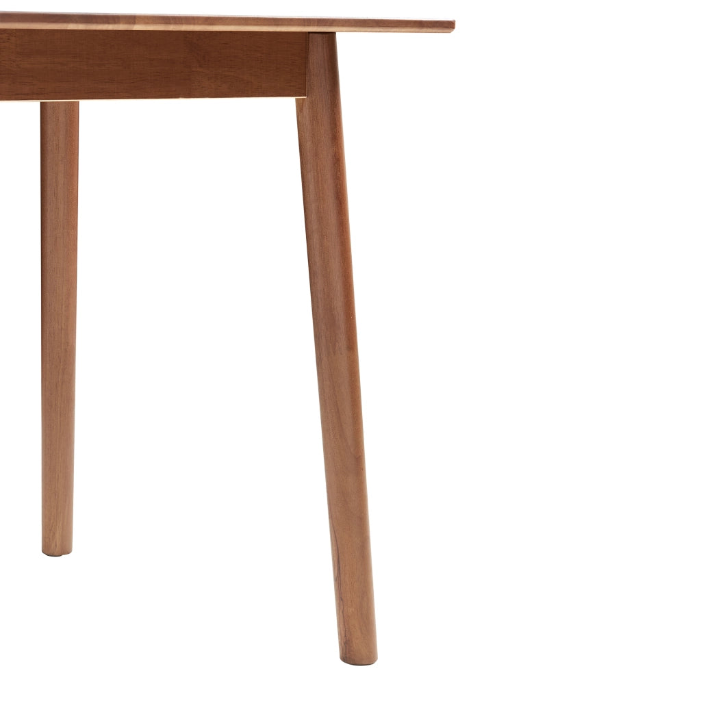 Tavolo da Pranzo Klijori Tavolo da Cucina in Legno di Hevea 75x75 cm Effetto Noce [en.casa]