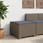 Divano da esterno-Divano da Giardino a 1 Posto con Cuscino Aspetto Rattan PP 659280