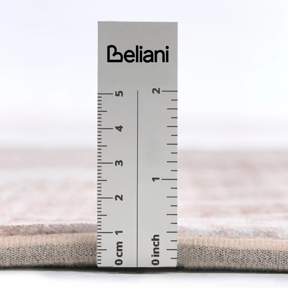 Tappeto Beige Tessuto 80 x 300 cm Moderno Solido Corridoio Per Riscaldamento a Pavimento Fondo Antiscivolo
