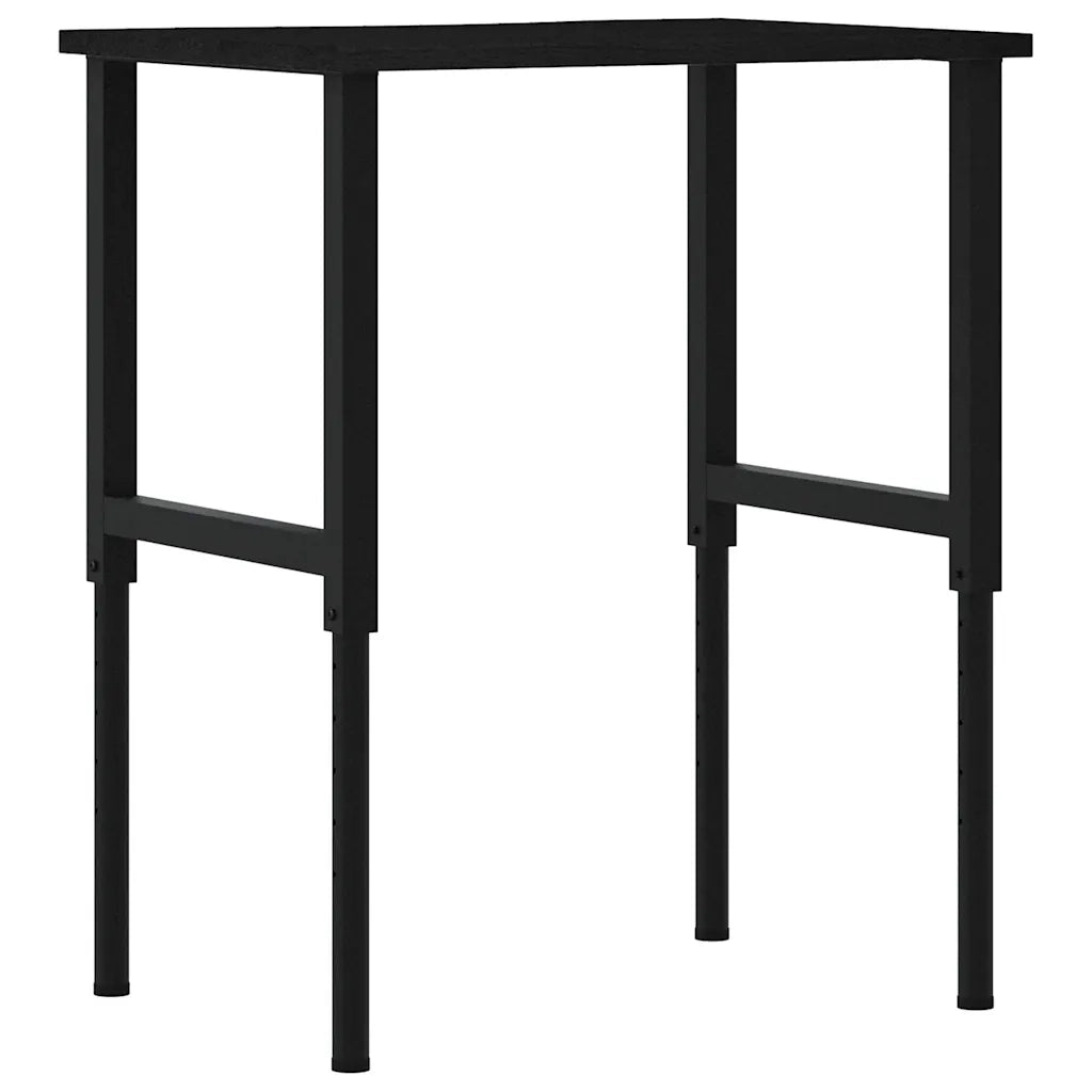 vidaXL Banco Lavoro Marrone Scuro 80x60x(71,5-98) cm Legno di Rovere