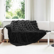 Coperta antiscivolo in sintetica di coniglio Olite 4 pcs Nero