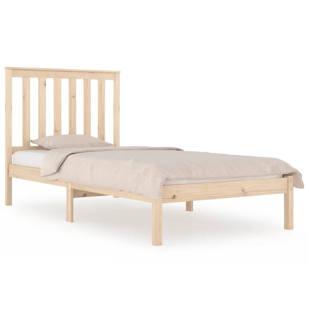 Giroletto in Legno Massello Grigio 75x190 cm Small Single 3103803