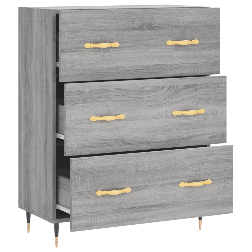 Credenza | Madia | Buffet da pranzo | Armadio da pranzo Grigio Sonoma 69,5x34x90 cm in Legno Multistrato