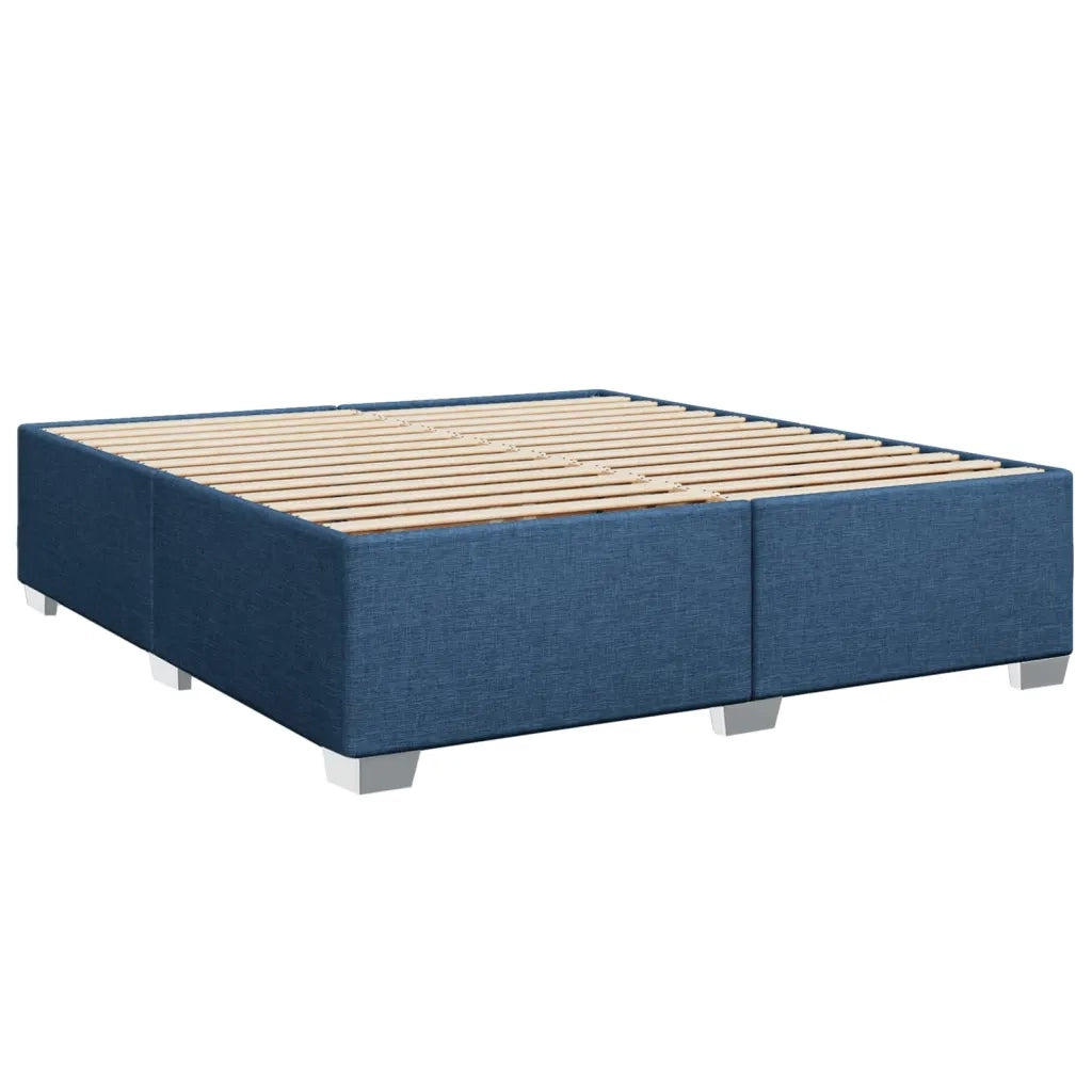 Giroletto a Molle con Materasso Blu 180x200 cm in Tessuto