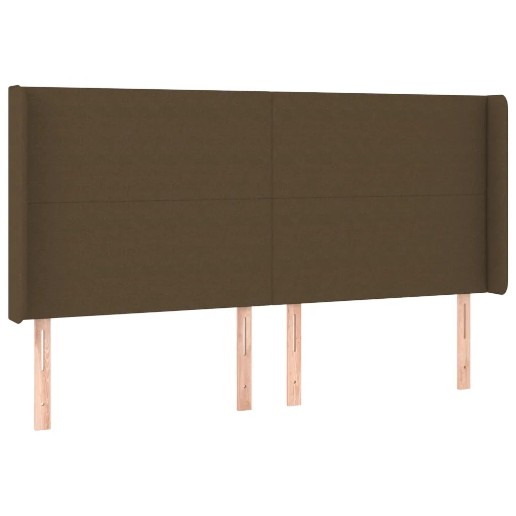 Letto a Molle Materasso e LED MarroneScuro 180x200cm in Tessuto cod mxl 71254