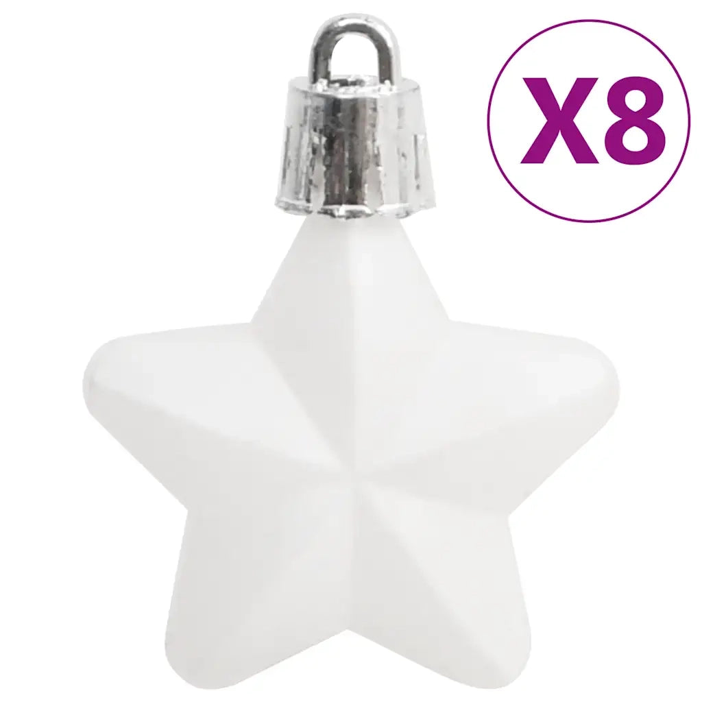 Set Palline di Natale 111 pz Bianco in Polistirene 356115