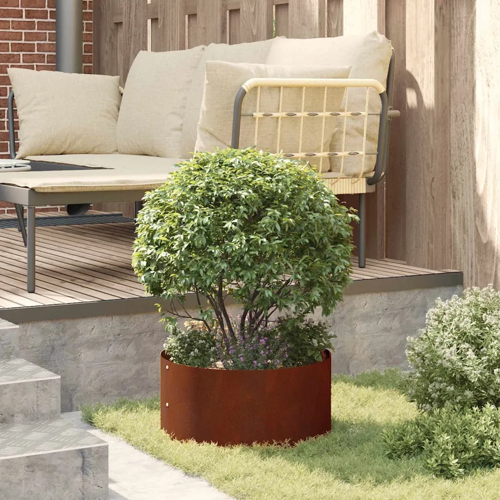 vidaXL Vaso da giardino Marrone 40 x 40 x 20 cm Acciaio corten