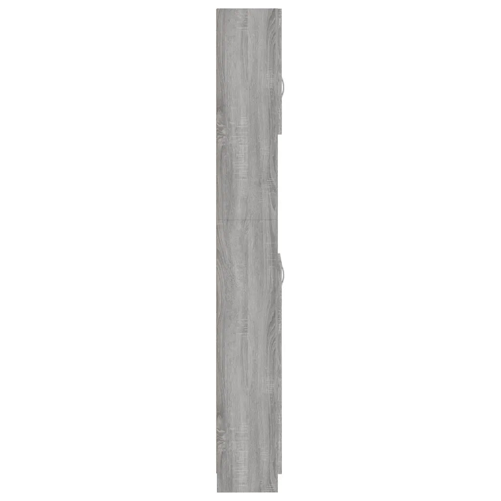 Armadietto Bagno Grigio Sonoma 32x25,5x190 cm Legno Ingegnerizzato 815538