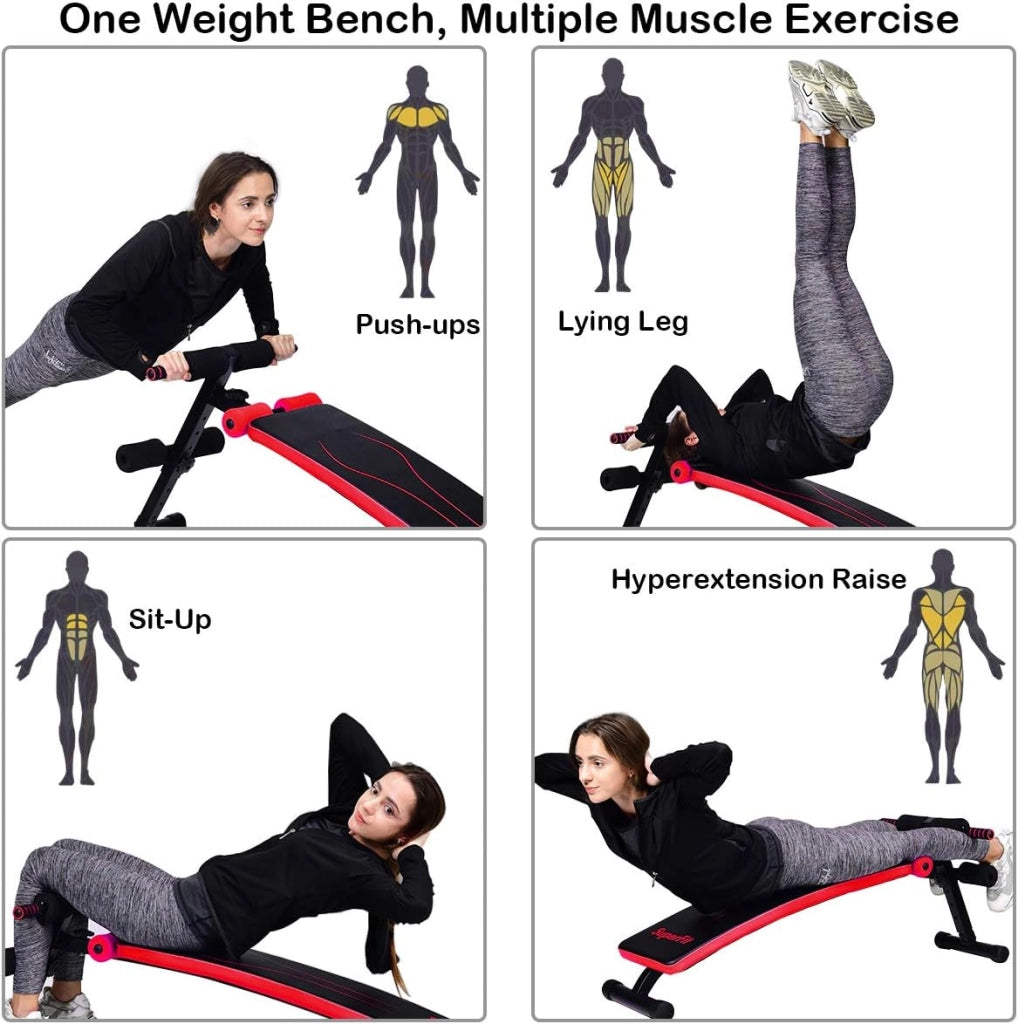 Sit-Up, panca regolabile, panca inclinata, panca fitness con telaio in metallo fino a 200 kg, allenamento completo per palestra, casa