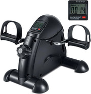 Mini Cyclette, Macchina Portatile per Pedaliere Braccia e Gambe con Display LCD, Cyclette sotto Scrivania da Interno per Allenamento, Portata 100 kg