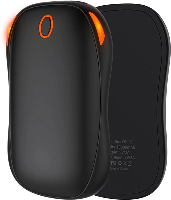 Oplaadbare Handwarmers, 2 pezzi, 5000 mAh, USB, Handwarmer Elettrico Portatile con 3 Modi di Regolazione della Temperatura, Regalo Caldo per Uomo e Donna, Sport Invernale