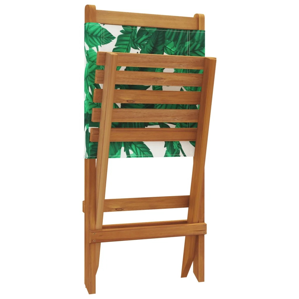 Sedie da Giardino Pieghevoli 8pz Verde Tessuto e Legno Massello 3214651