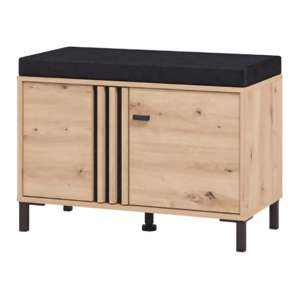 Lalom, Mobile da Ingresso un Ripiano, 80x40x52h cm Marrone Rovere Nodi
