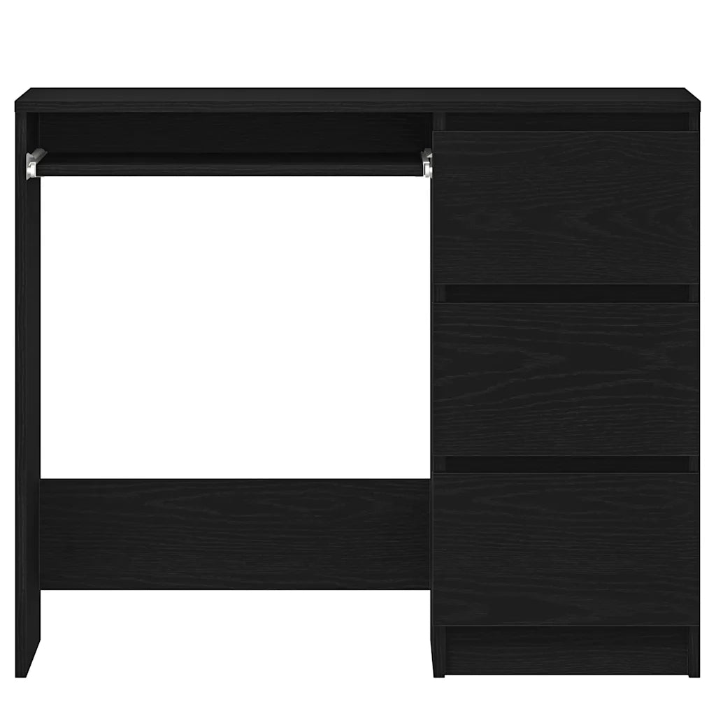 vidaXL Scrivania Rovere Nera 90x45x76 cm in Legno Multistrato