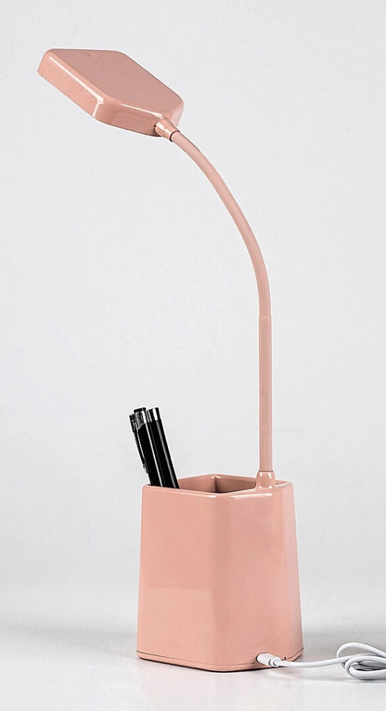 Lampada da scrivania LED rosa porta smartphone 6W Rabalux