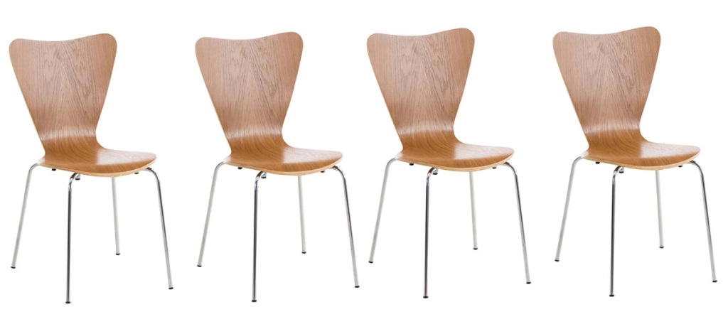 Set 4 Sedie Impilabili CALISTO Rovere