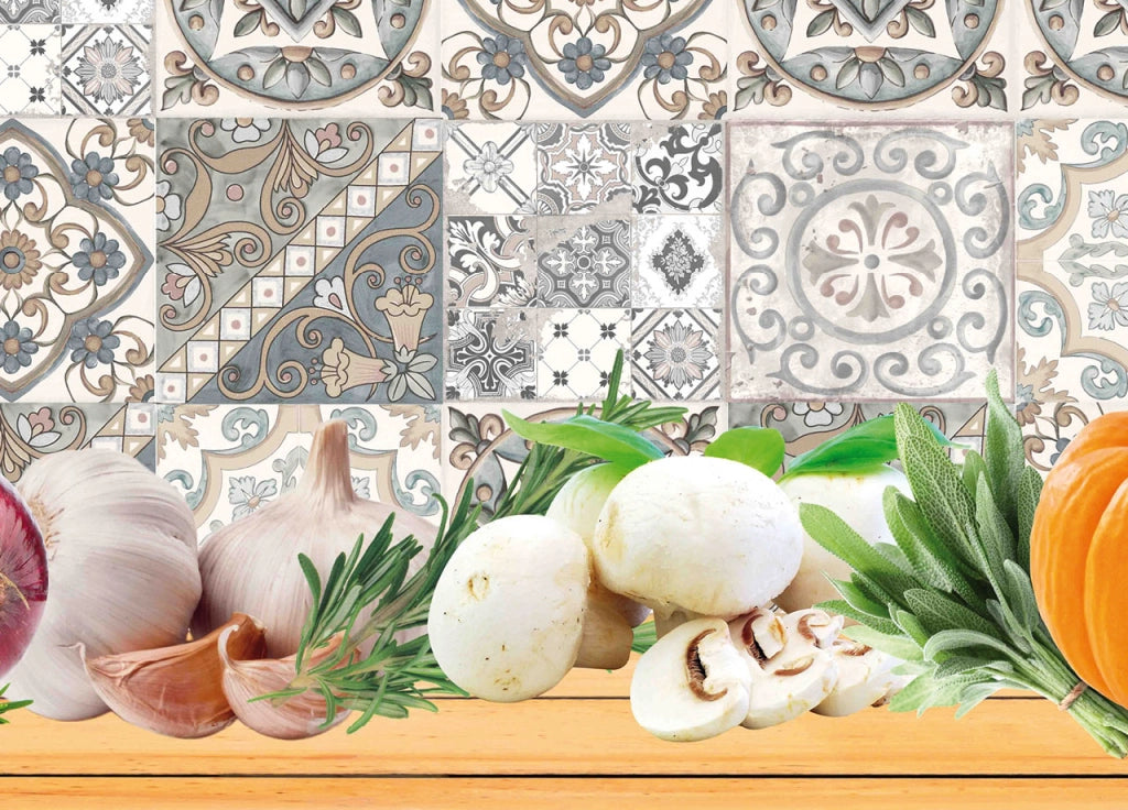 Tappeto Passatoia Cucina Digitale Antimacchia Antiscivolo Spicies Cipolla Zucca - 50x100 - Spieces