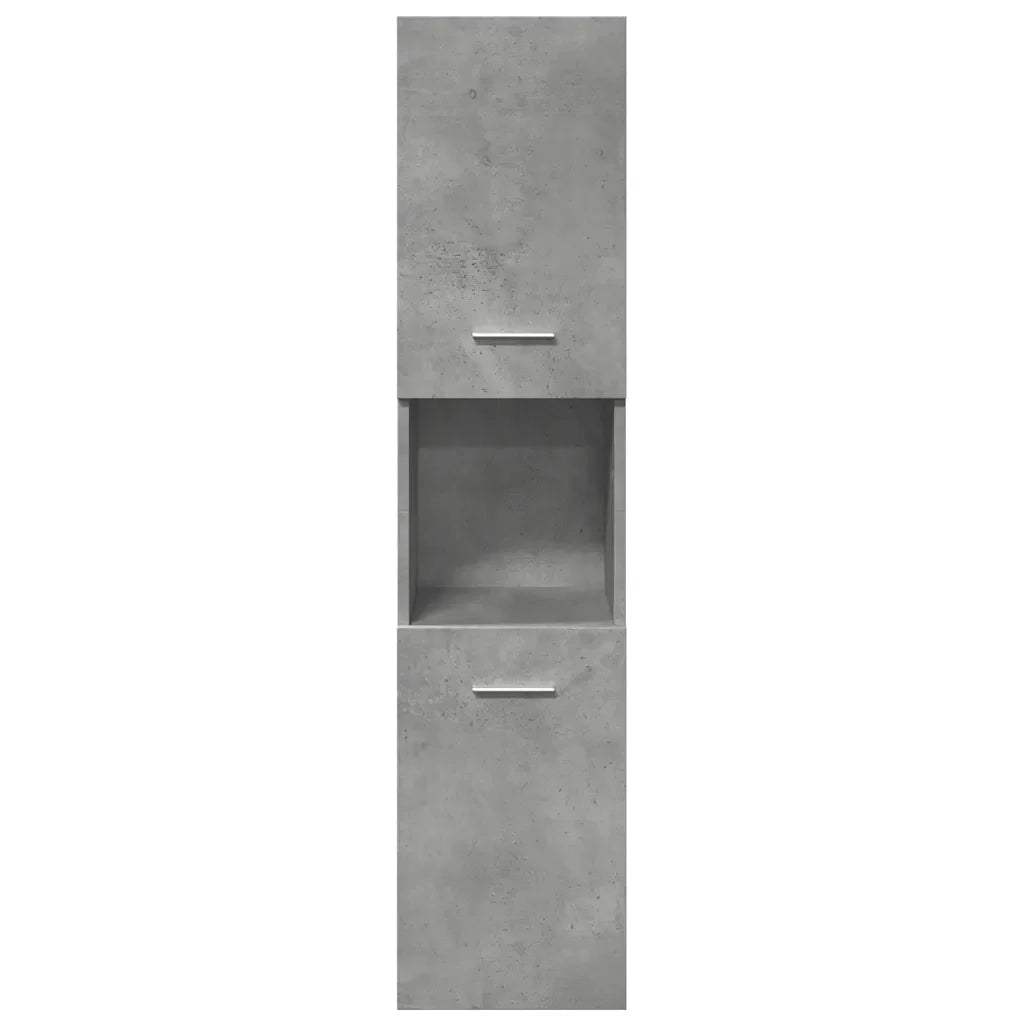 Mobiletto da bagno a parete salvaspazio 30 x 30 x 130 cm in legno composito grigio cemento 02_0050804