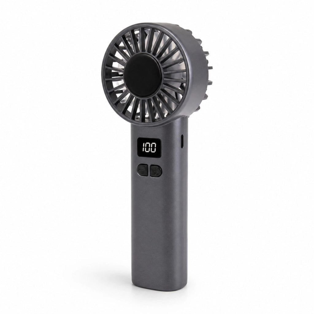 VENTILATORE PORTATILE RICARICABILE USB DISPLAY LED MINI POTENTE COMPACT AS-06638