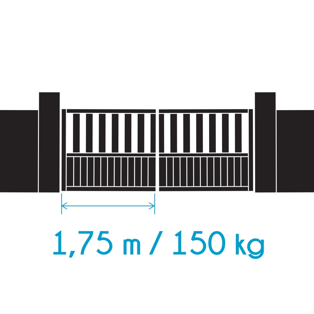 Motore per cancello a battente 24 V – Avidsen SE 114176 – fino a 1,75 m/150 kg