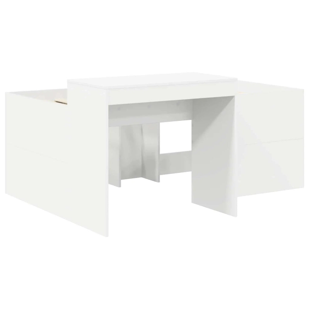 Letto alto per bambini con scrivania Bianco 80 x 160 cm 3422667