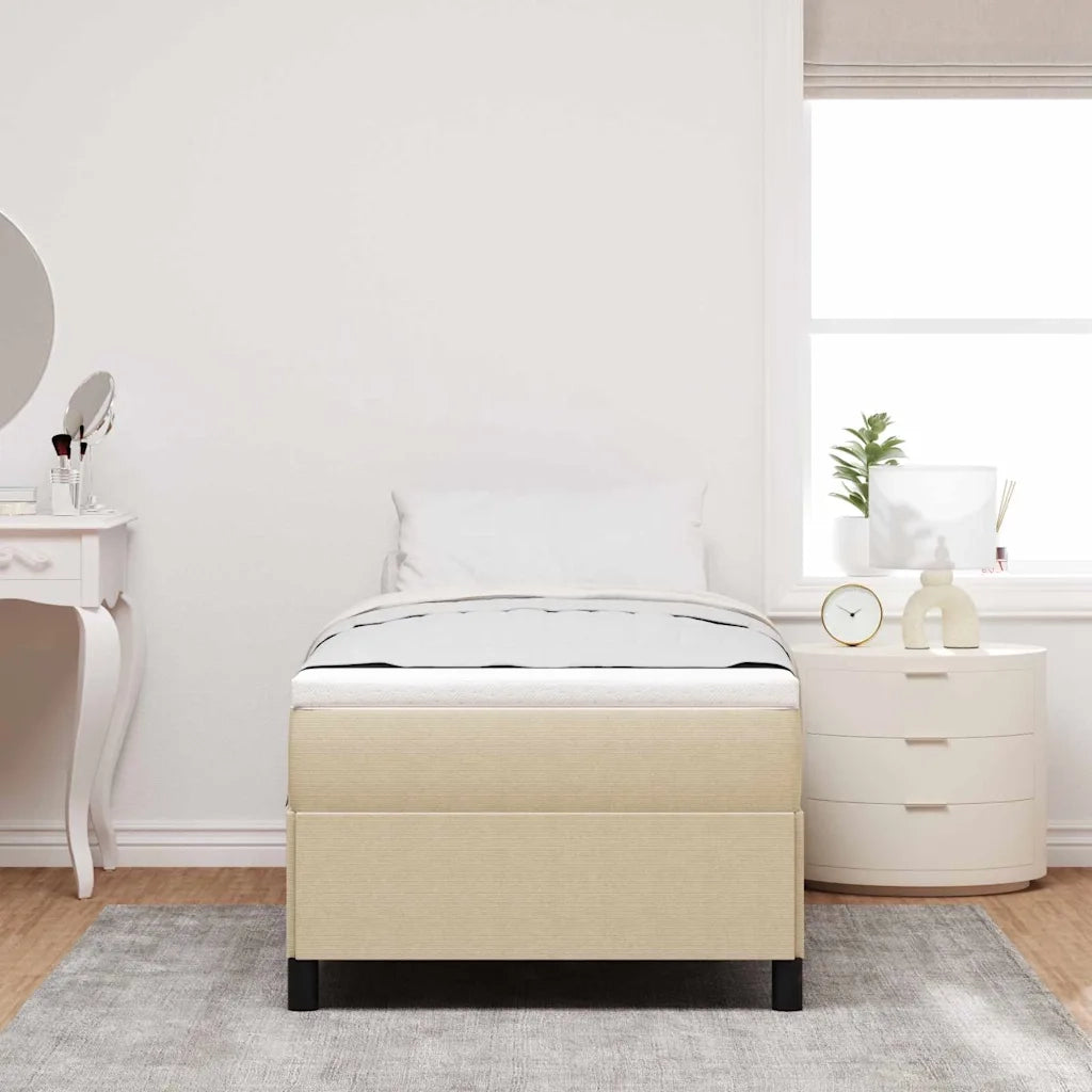 Letto a molle Grigio Verde 90 x 200 cm Tessuto in Cords 42006951