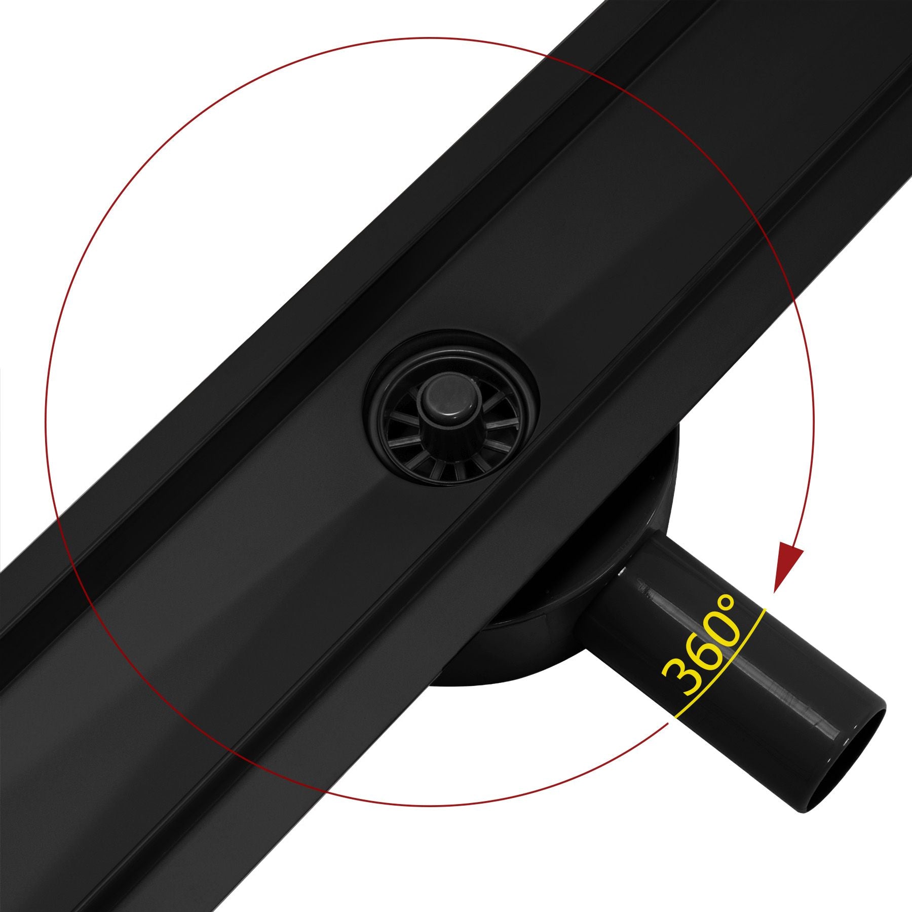 Canalina Di Scarico Rea Greek Pro Black Matt 90