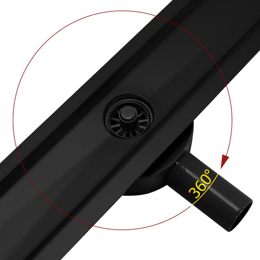 Canalina Di Scarico Rea Greek Pro Black Matt 90