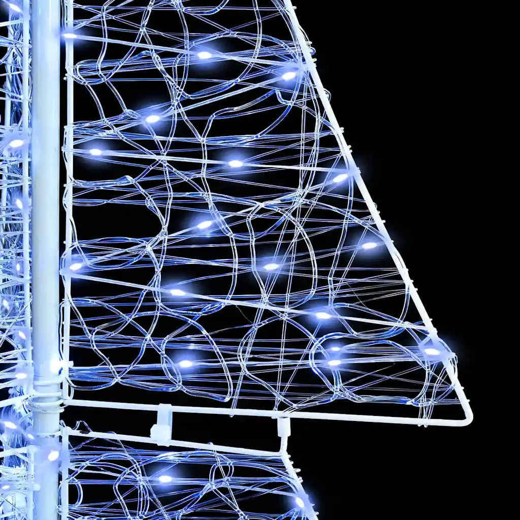 Albero di Natale con 240 LED Bianco Freddo 180 cm Acrilico 42019211