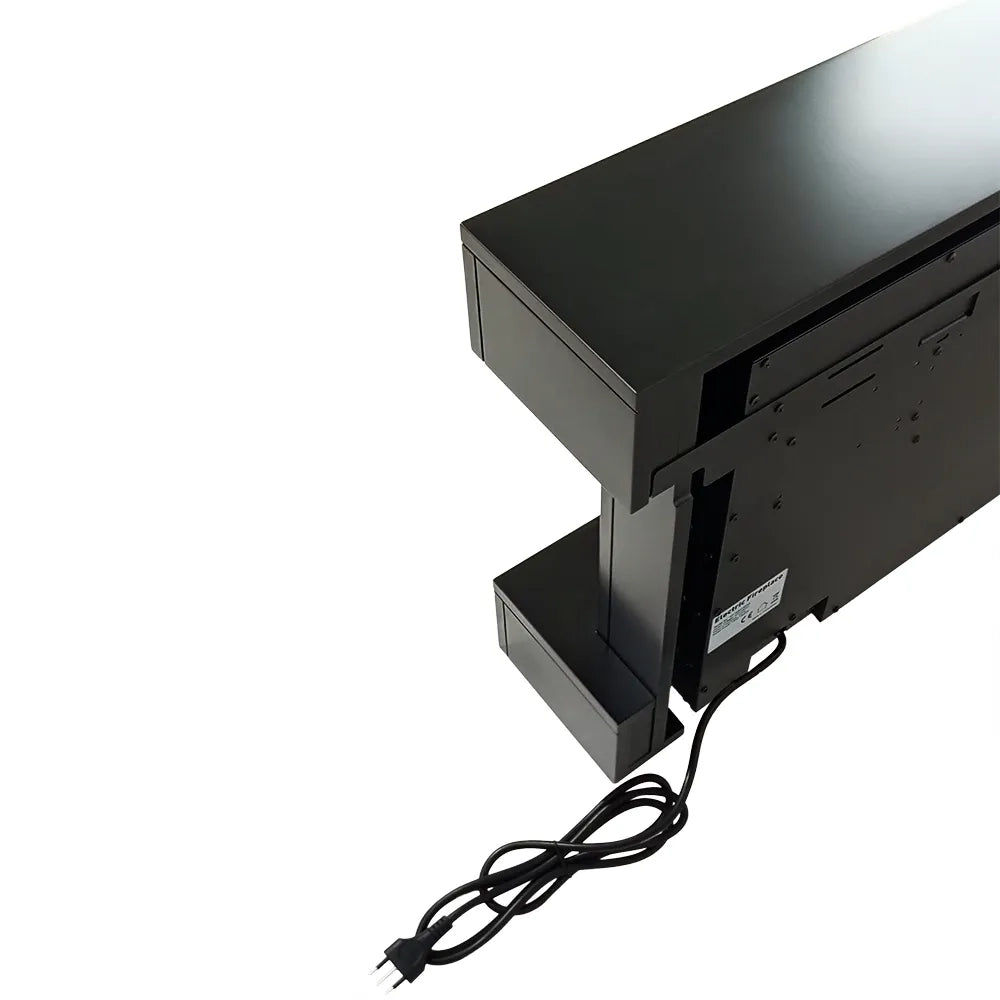 Tempo Style - Camino elettrico a parete e da incasso ALARO ULTRA+ | Stufa ventilata da 750W/1500W a basso consumo (Nero, 152cm)