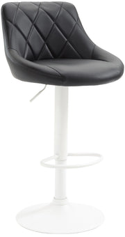 Sgabello Lazio in similpelle nero,bianco