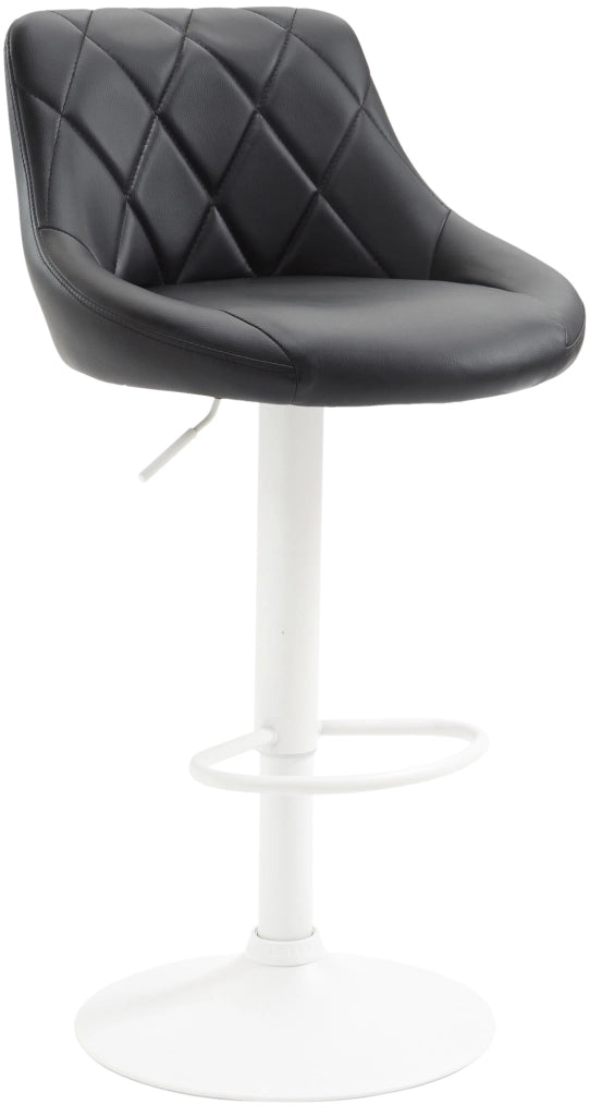 Sgabello Lazio in similpelle nero,bianco