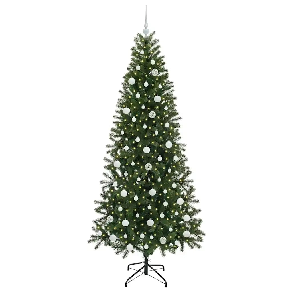 Albero di Natale artificiale con 300 LED Verde 210 cm PE e PVC 3397370