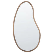 Specchio da Parete Marrone Chiaro con Cornice in Legno di Paulownia Forma Irregolare Stile Scandinavo Decorazione da Parete