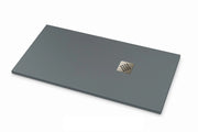 Piatto doccia Ardesia extra piatto 90X220 cm colore Grigio cemento RAL 7005 griglia in Acciaio
