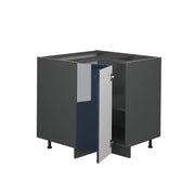 Mobile ad angolo cucina Fame-Line Blu scuro lucido/Antracite 80.5 cm, PL Rovere Vicco